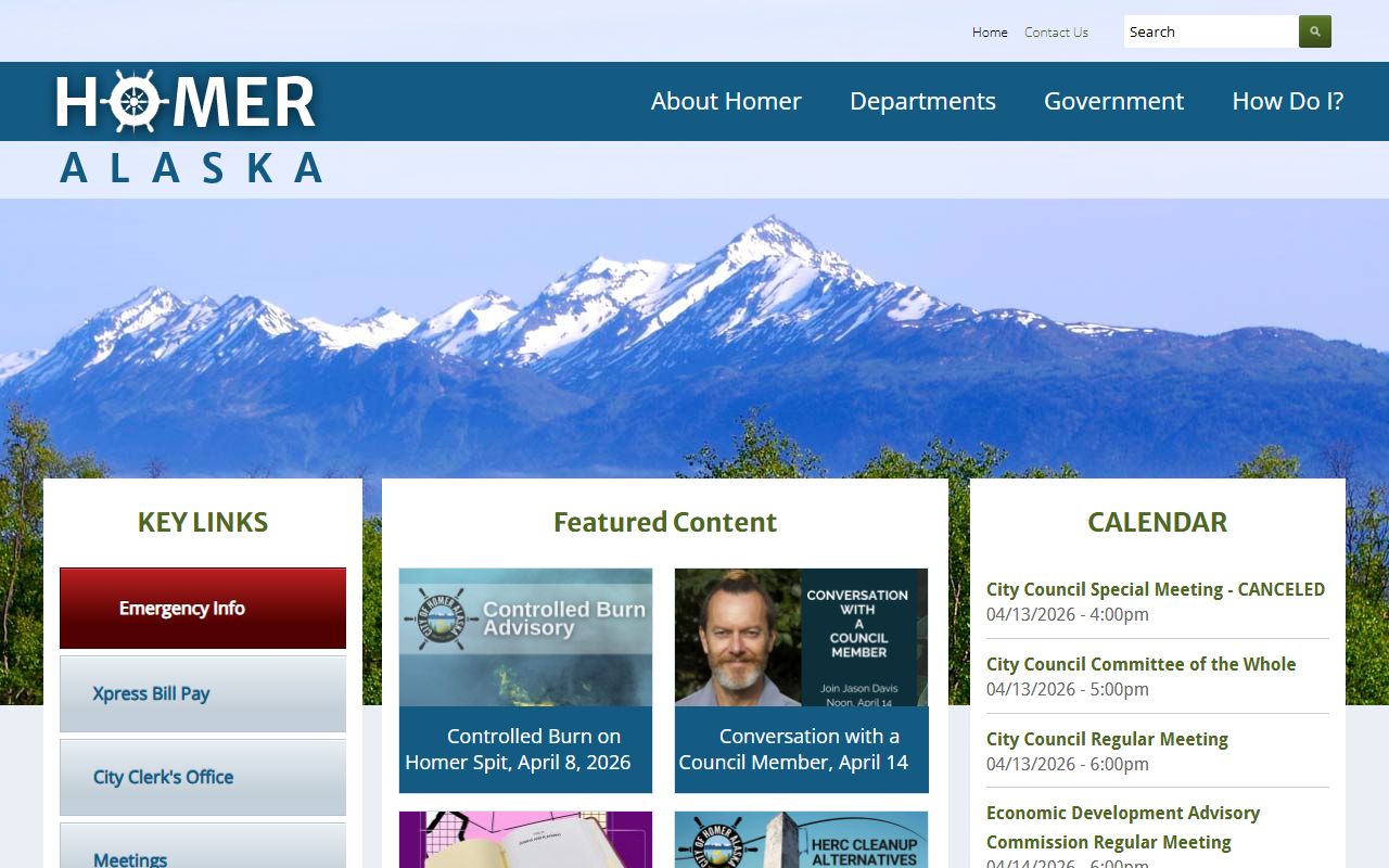 Homer, Alaska Traffic Court Records official city site image