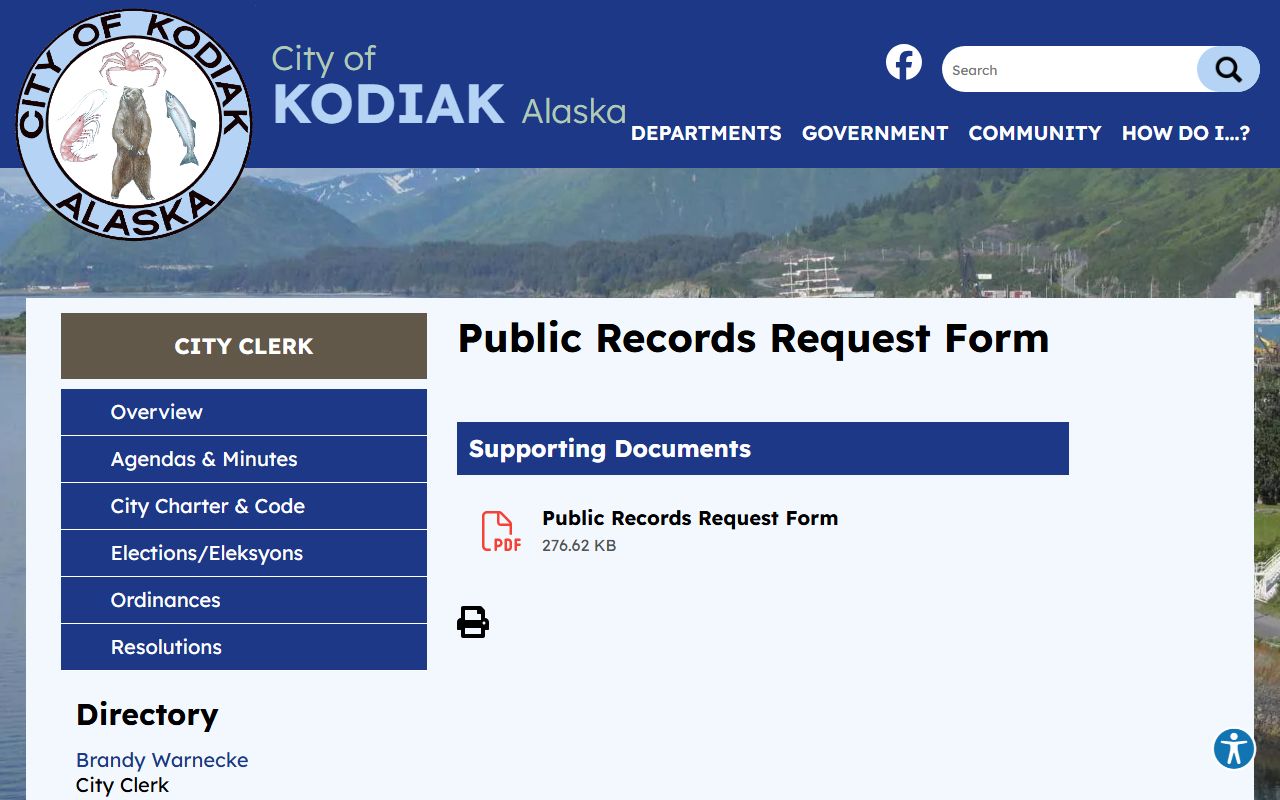 Kodiak Alaska Traffic Court Records public records request image
