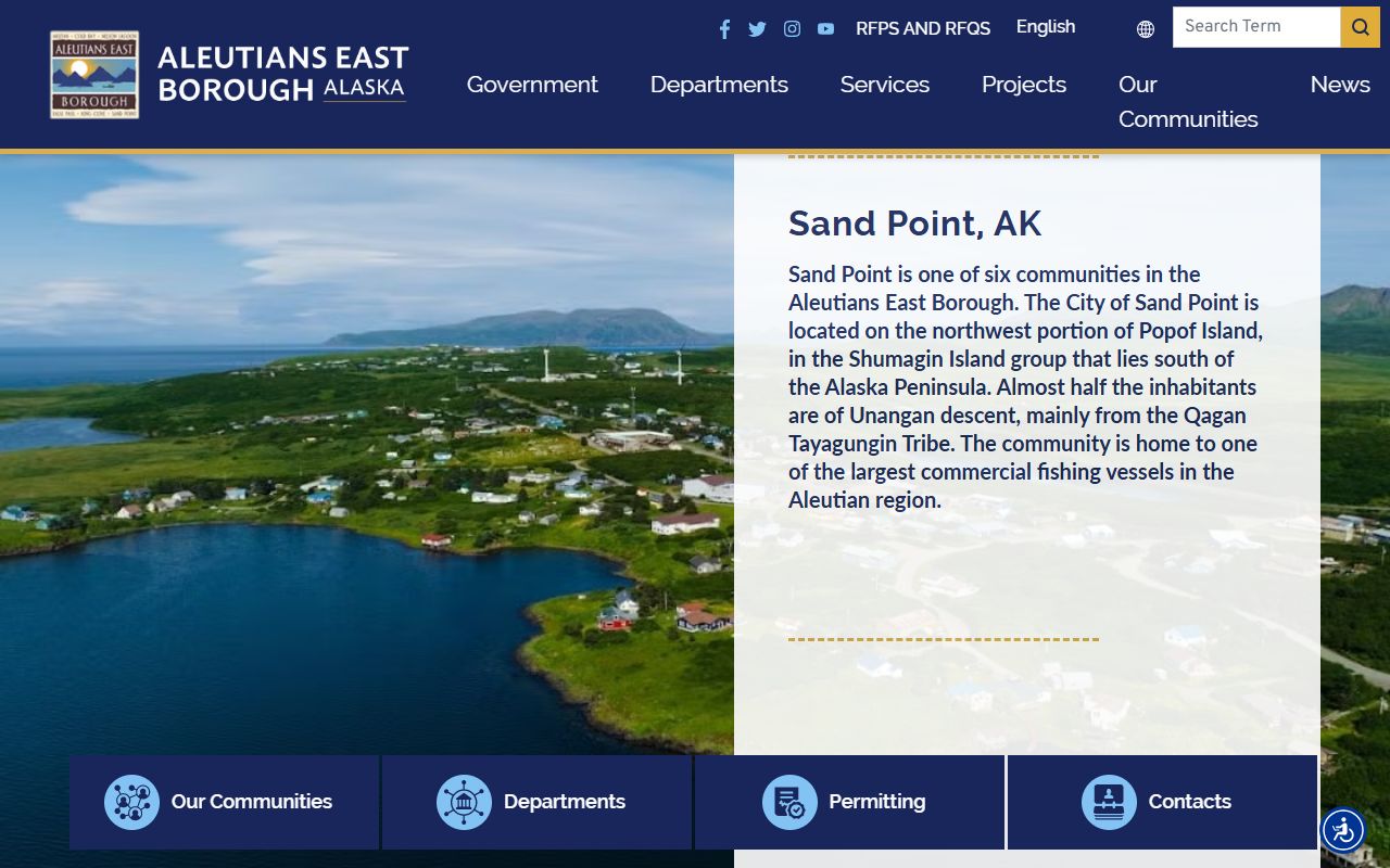 Aleutians East Borough Alaska Traffic Court Records borough homepage image