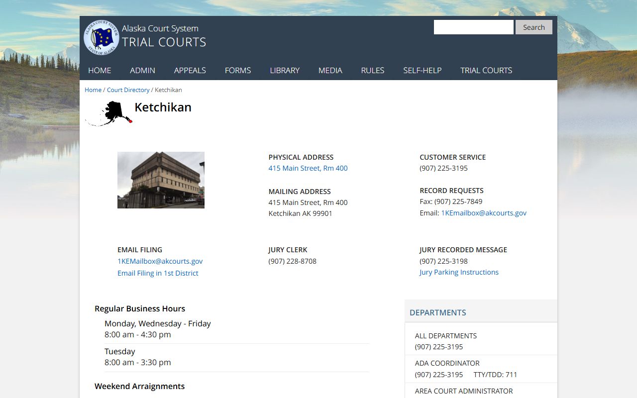 Ketchikan Gateway Borough Alaska Traffic Court Records court directory