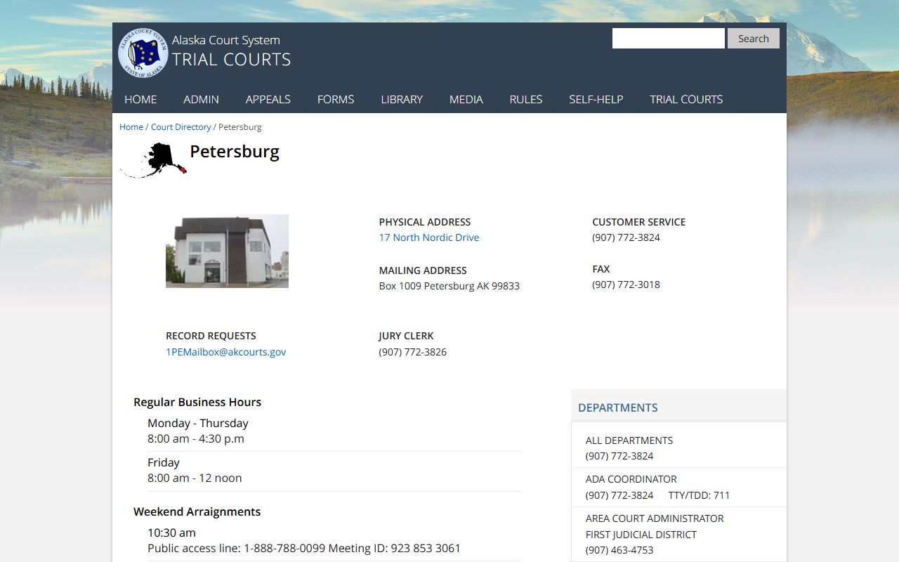 Petersburg Traffic Court Records court directory