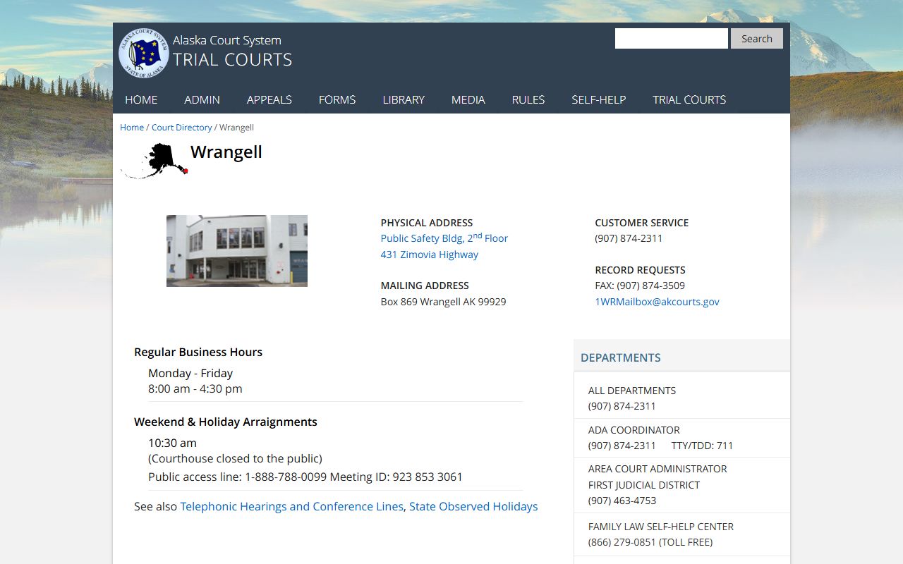 Wrangell Traffic Court Records court directory